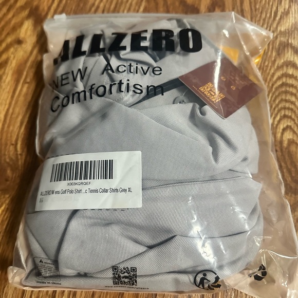 🆕 ALLZERO Mens Golf Polo Quick Dry Shirt Size XL (gray) - Picture 2 of 12